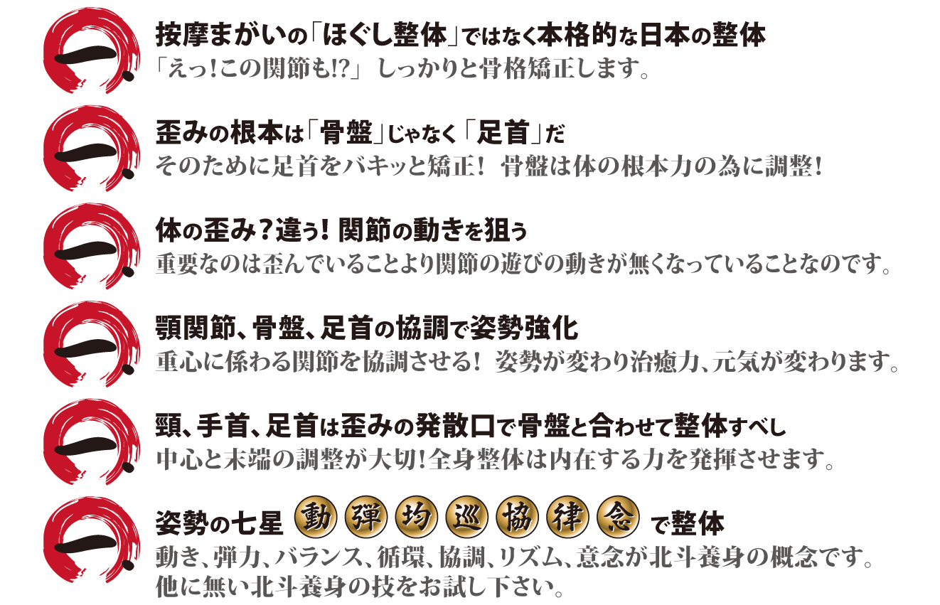 北斗養身はここが違う
